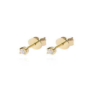 Aros de Oro 18kt con Diamantes 10pts total SI/H Oro Amarillo
