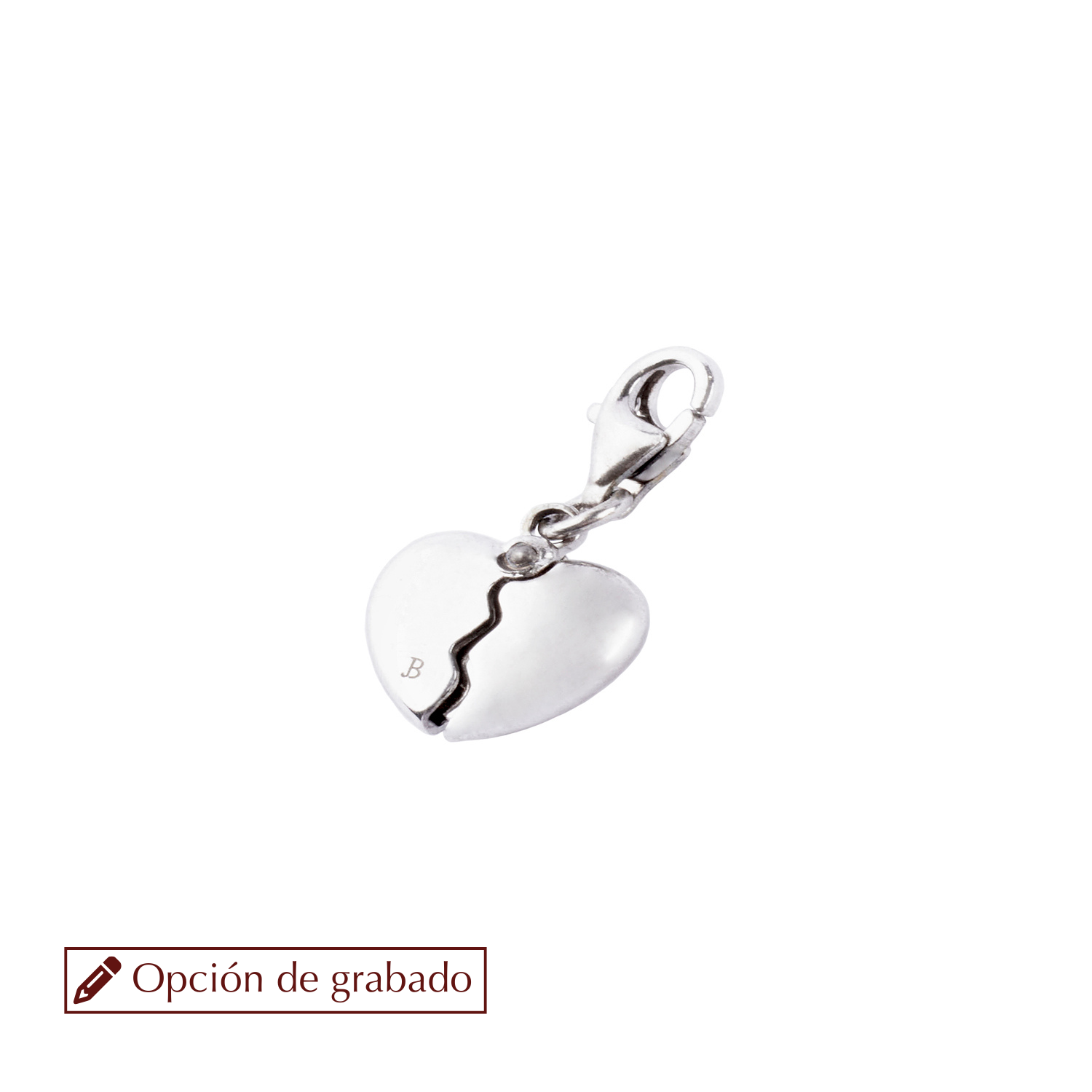Colgante de Plata Esterlina 925 Corazón Abierto 1