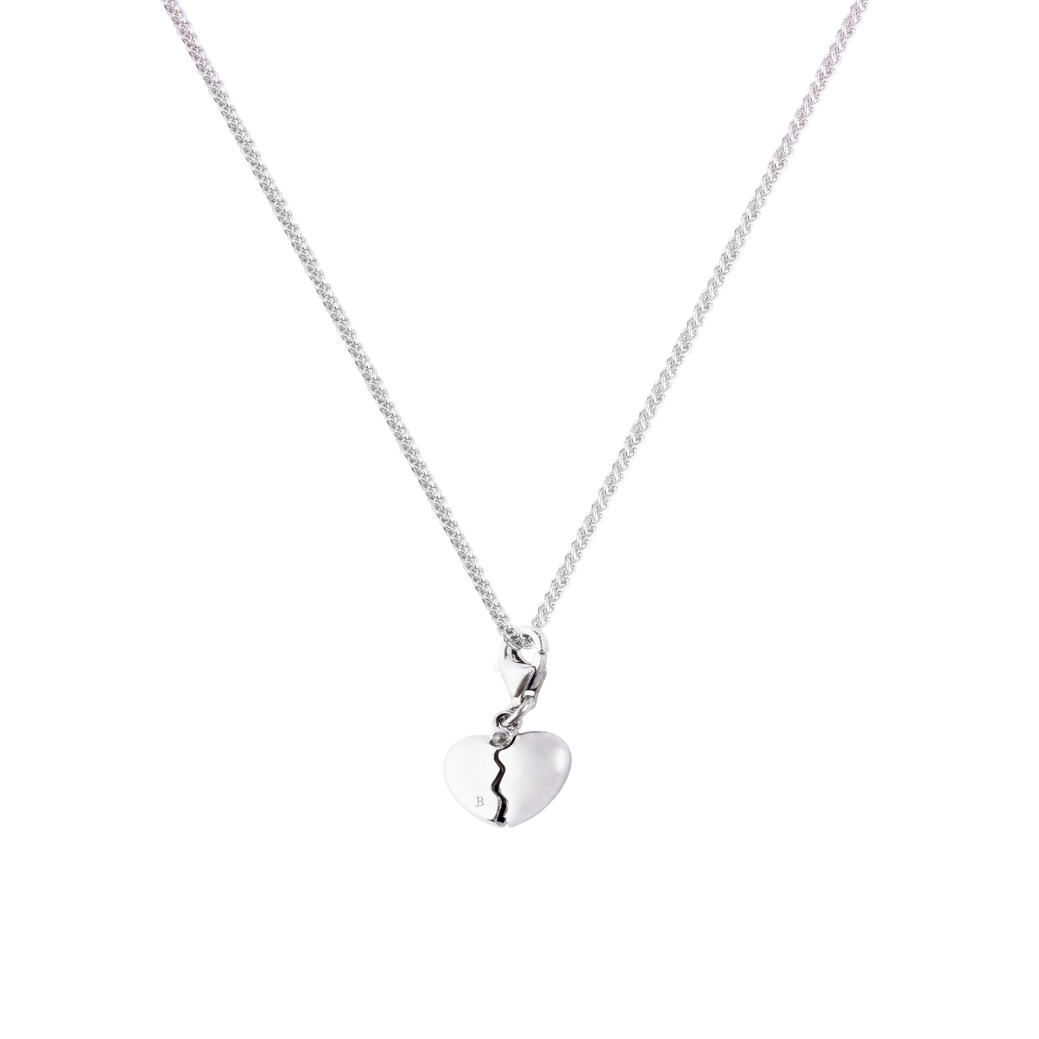 Colgante de Plata Esterlina 925 Corazón Abierto 2