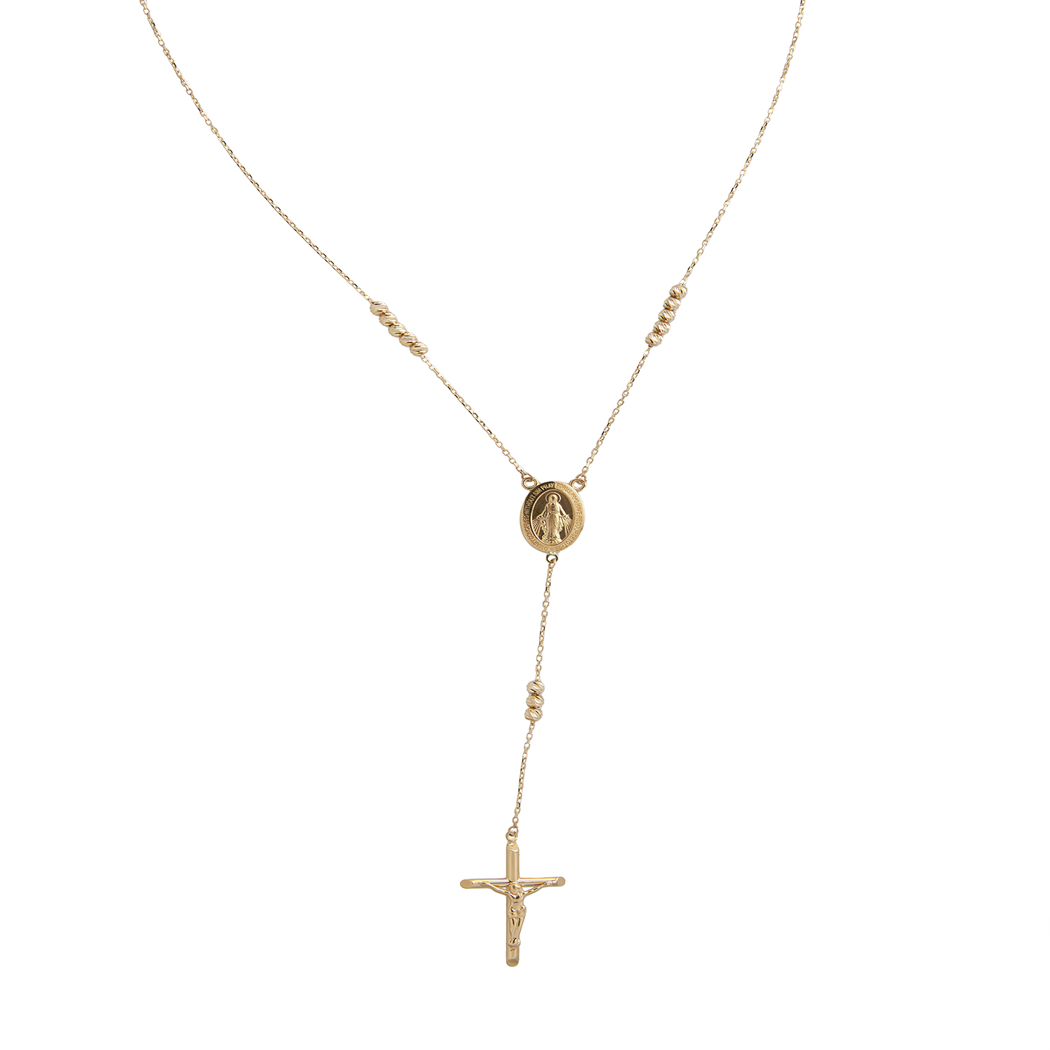 Collar de Oro 18kt Rosario Clasico 1