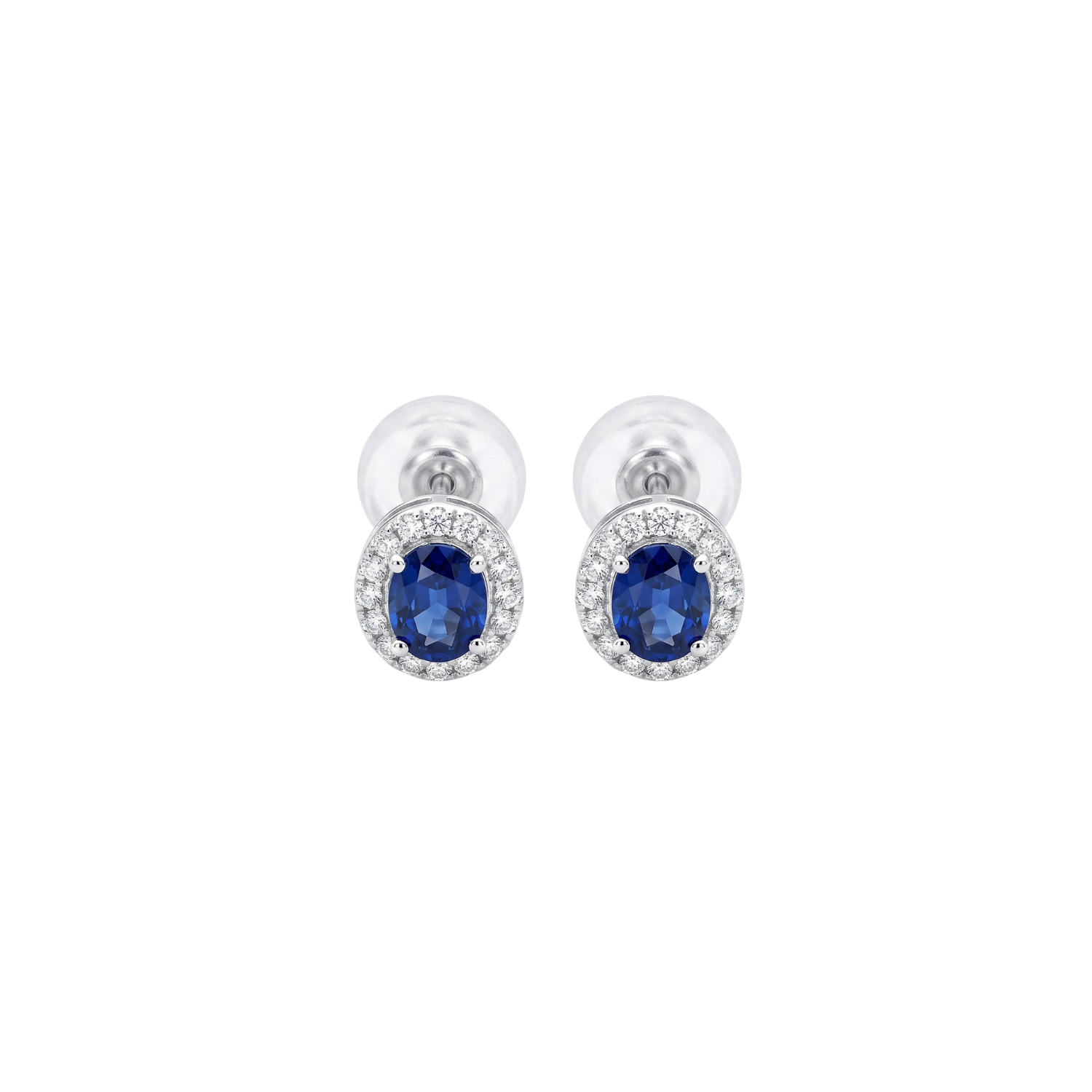 Aros Platino 900 Diamantes 64 Pts Zafiro 14 Pts 2