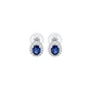 Aros Platino 900 Diamantes 64 Pts Zafiro 14 Pts - Miniatura 2