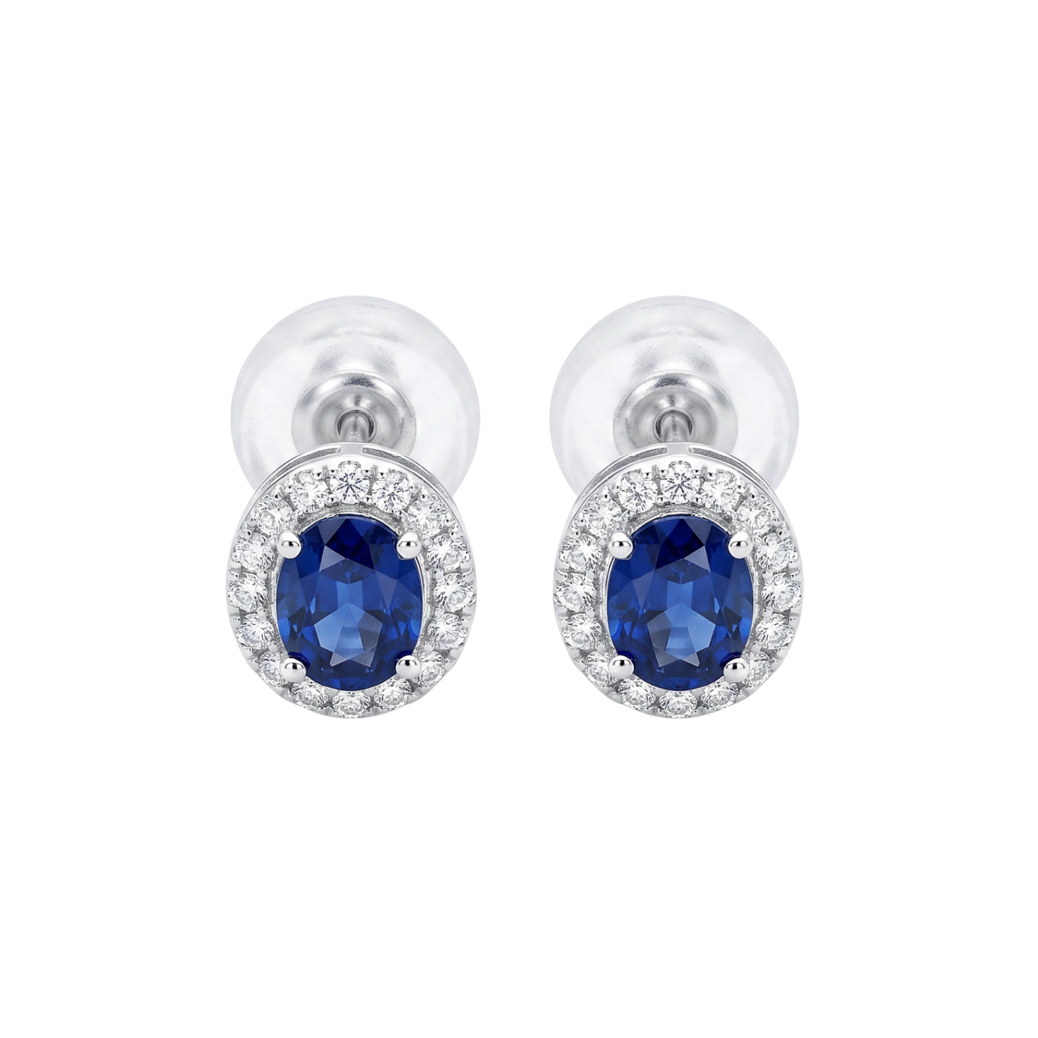 Aros Platino 900 Diamantes 64 Pts Zafiro 14 Pts 3