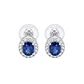 Aros Platino 900 Diamantes 64 Pts Zafiro 14 Pts - Miniatura 3