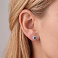 Aros Platino 900 Diamantes 64 Pts Zafiro 14 Pts - Miniatura 4