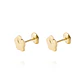 Aros de Oro 18kt Flor Corazón Liso - Miniatura 1