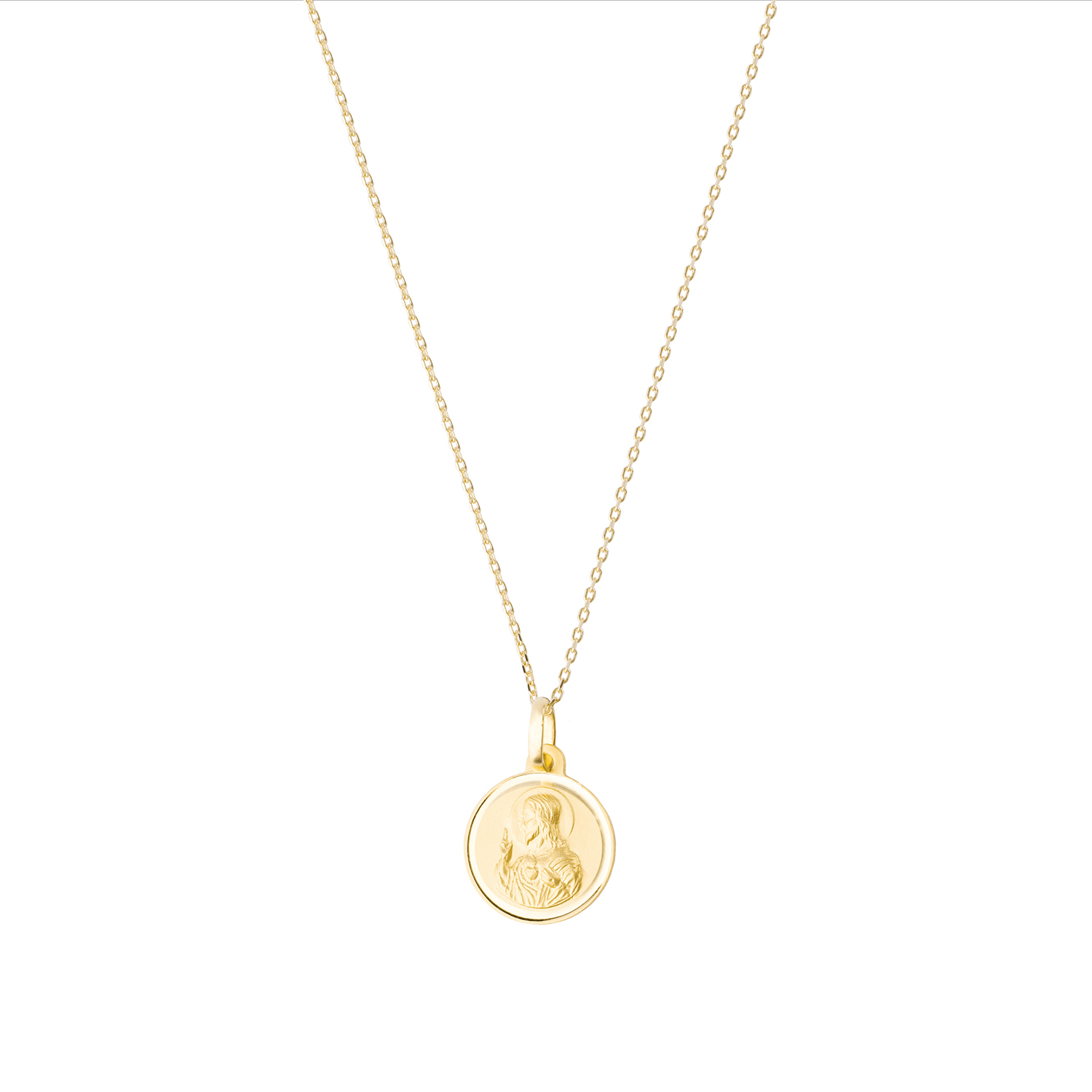 Colgante de Oro 18kt Sagrado Corazón de Jesús 12mm 3