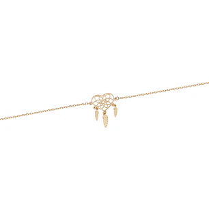 Pulsera de Oro 18kt Atrapasueño Corazón