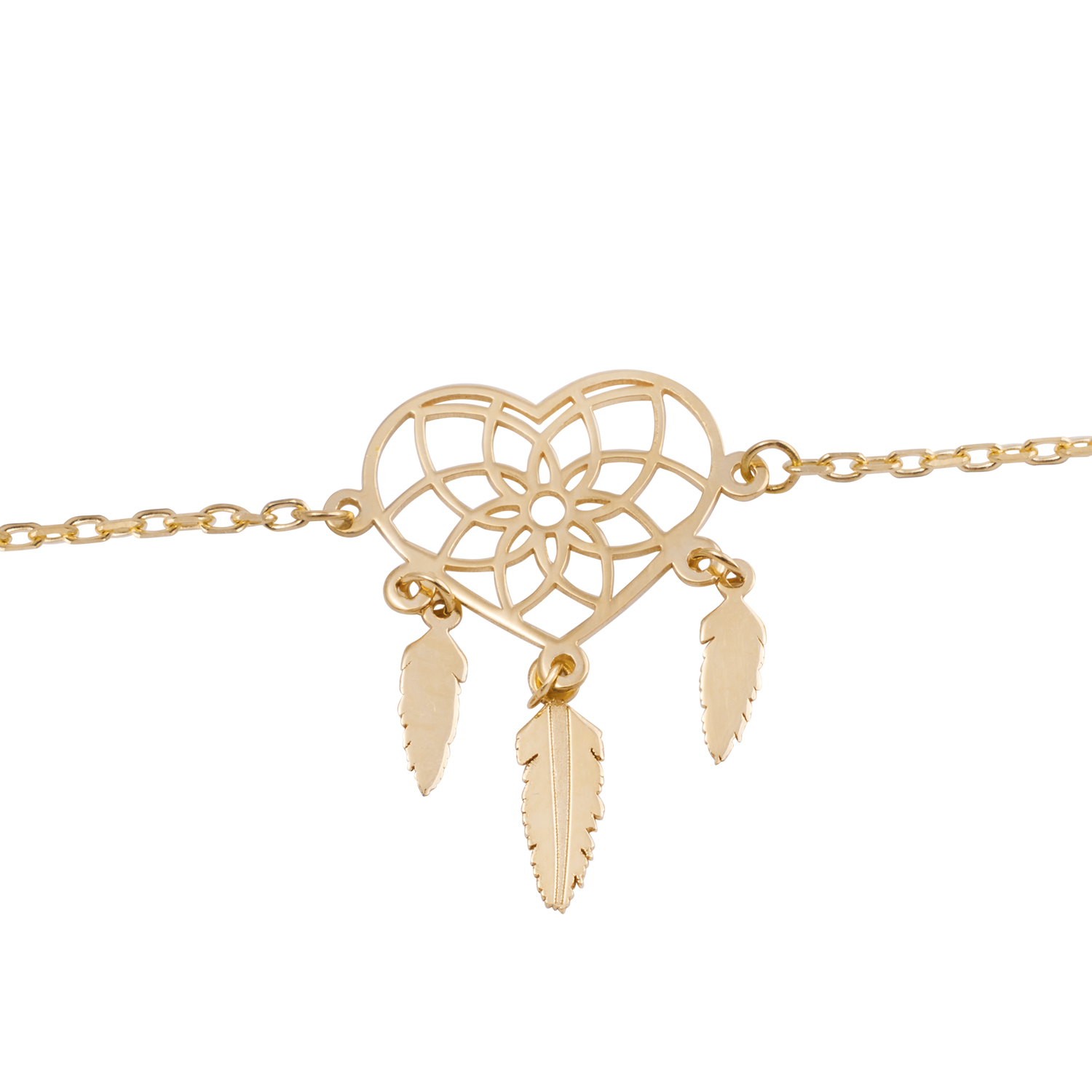 Pulsera de Oro 18kt Atrapasueño Corazón 3