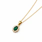 Colgante Oro Amarillo 18kt Circonita-Esmeralda - Miniatura 2