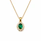 Colgante Oro Amarillo 18kt Circonita-Esmeralda - Miniatura 3