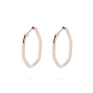 Aros Oro Miel de 18kt  Exagonal