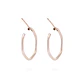 Aros Oro Miel de 18kt  Exagonal - Miniatura 3
