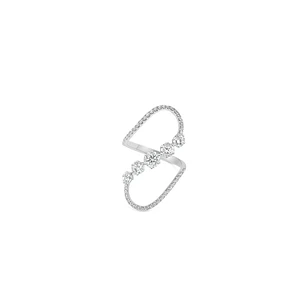 Anillo de Oro Blanco 18kt con Diamantes 95 Pts Totales SI/H Corte Brillante - By Danielle Costantini