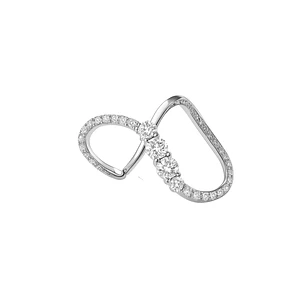 Anillo de Oro Blanco 18kt con Diamantes 95 Pts Totales SI/H Corte Brillante - By Danielle Costantini
