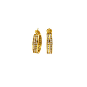 Aros Oro 18kt  Argolla Circonita