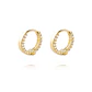 Aros de Oro 18kt Argollas Circon de 8,0mm - Miniatura 1