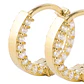 Aros de Oro 18kt Argollas Circon de 8,0mm - Miniatura 2