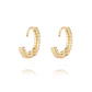Aros de Oro 18kt Argollas Circon de 8,0mm - Miniatura 3