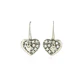 Aros de Plata Esterlina 925 Corazon Circon Largo - Miniatura 1