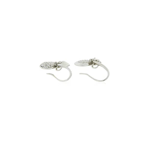 Aros de Plata Esterlina 925 Corazon Circon Largo