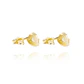 Aros Oro Amarillo 18kt Tipo Corazón Con Circonita - Miniatura 2