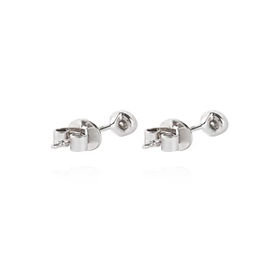 Aros Oro Blanco 18kt Diamantes Punto de Luz 12pts  SI/H