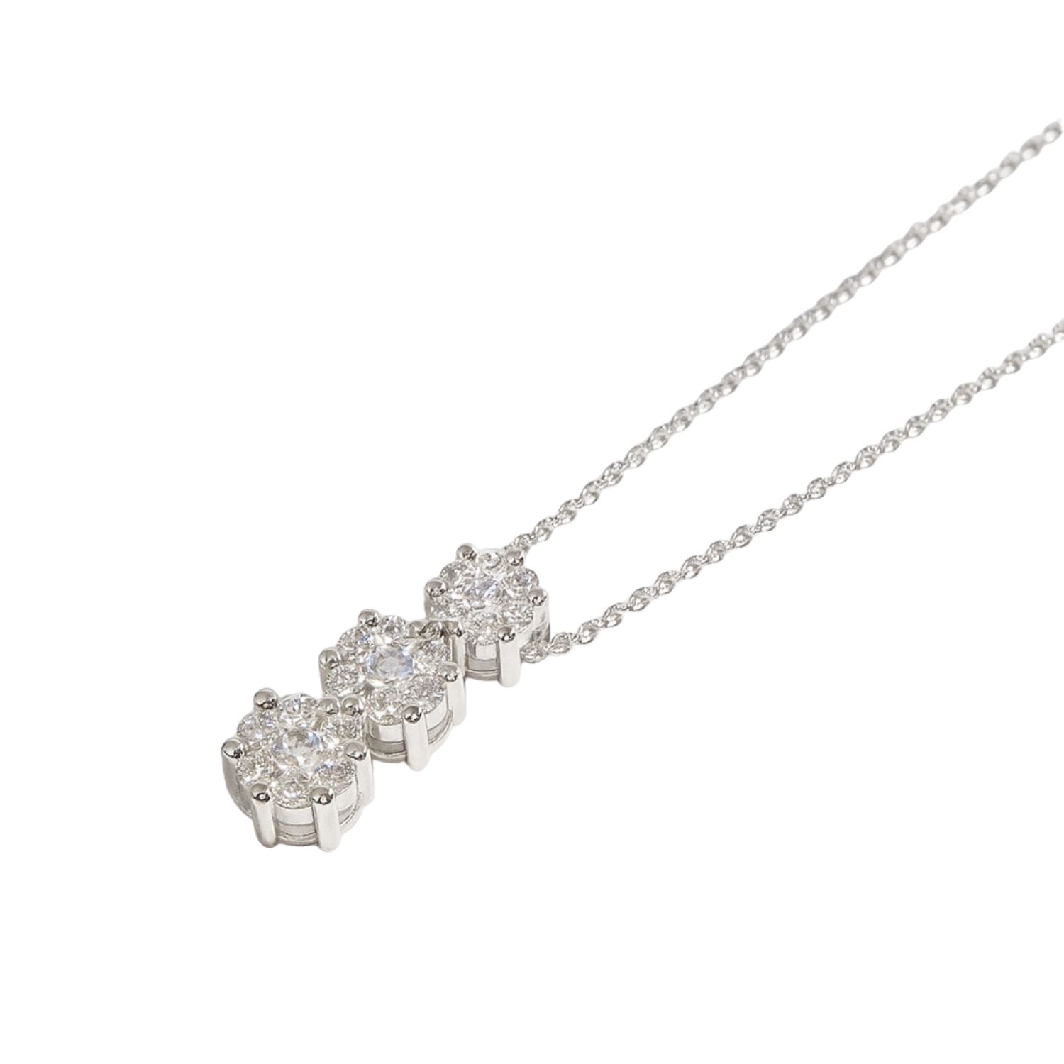 Collar de Oro Blanco 18kt con Diamantes 31 Pts Totales SI/H Corte Brillante 30137 - By Danielle Costantini 1