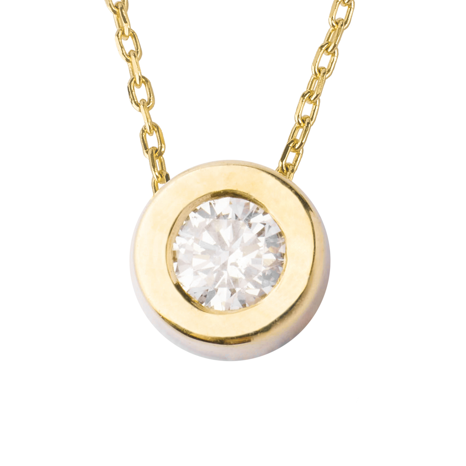 Collar de Oro 18kt con Diamantes de Punto de Luz 10 Pts Totales SI/H Corte Brillante 2