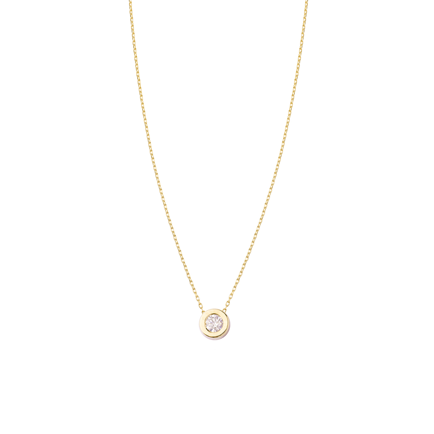 Collar de Oro 18kt con Diamantes de Punto de Luz 10 Pts Totales SI/H Corte Brillante 3