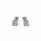 Aros Oro Blanco 18kt Circonita Central 4MM - Miniatura 1