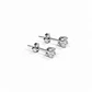 Aros Oro Blanco 18kt Circonita Central 4MM - Miniatura 2