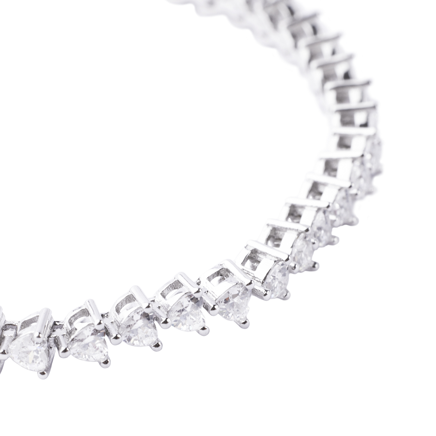 Pulsera de Plata Esterlina 925 Corazón con Circonitas 2