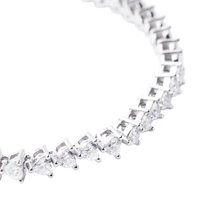 Pulsera de Plata Esterlina 925 Corazón con Circonitas