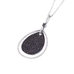 Collar Oro Blanco 18kt Gota de Diamantes 2,39 Qlts - Miniatura 2