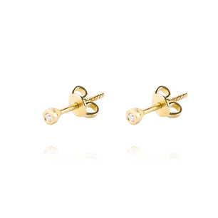 Aros de Oro 18kt con Diamantes Punto de Luz 4pts total SI/H