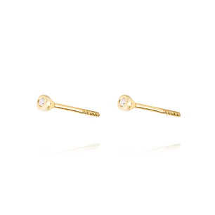 Aros de Oro 18kt con Diamantes Punto de Luz 4pts total SI/H