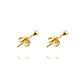 Aros de Oro 18kt con Diamantes Punto de Luz 4pts total SI/H - Miniatura 3