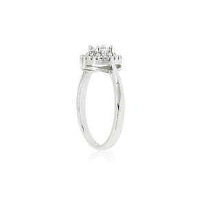 Anillo de Plata Esterlina 925 Doble Riel Circon