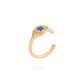 Piercing de Plata Esterlina 925 Earcuff ojo turco Bañado en Oro 14kt - Miniatura 1