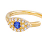 Piercing de Plata Esterlina 925 Earcuff ojo turco Bañado en Oro 14kt - Miniatura 2