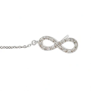 Aros Oro Blanco 18kt Diamantes Infinito 15Pts | Danielle Costantini