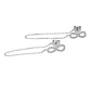Aros Oro Blanco 18kt Diamantes Infinito 15Pts | Danielle Costantini - Miniatura 3