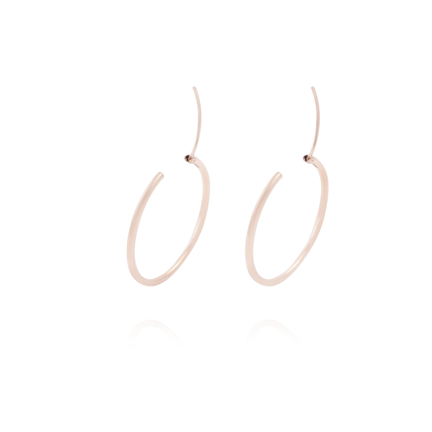 Aros Oro Miel 18kt Argolla 30mm 3