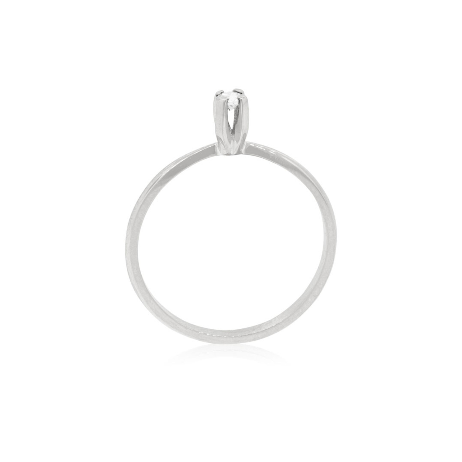 Anillo de compromiso Oro Blanco 18kt Modelo Niza Diamante Solitario de 10ptos 2