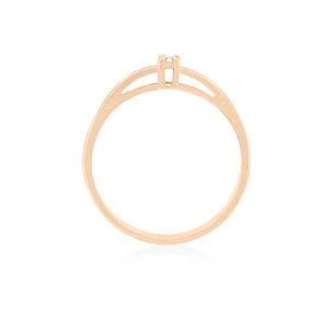 Anillo de compromiso Oro Rosado 18kt Modelo Mónaco Diamante Solitario de 6ptos