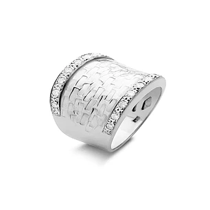 Anillo Platino 950 Modelo Vetuz 16 Diamantes 2pts