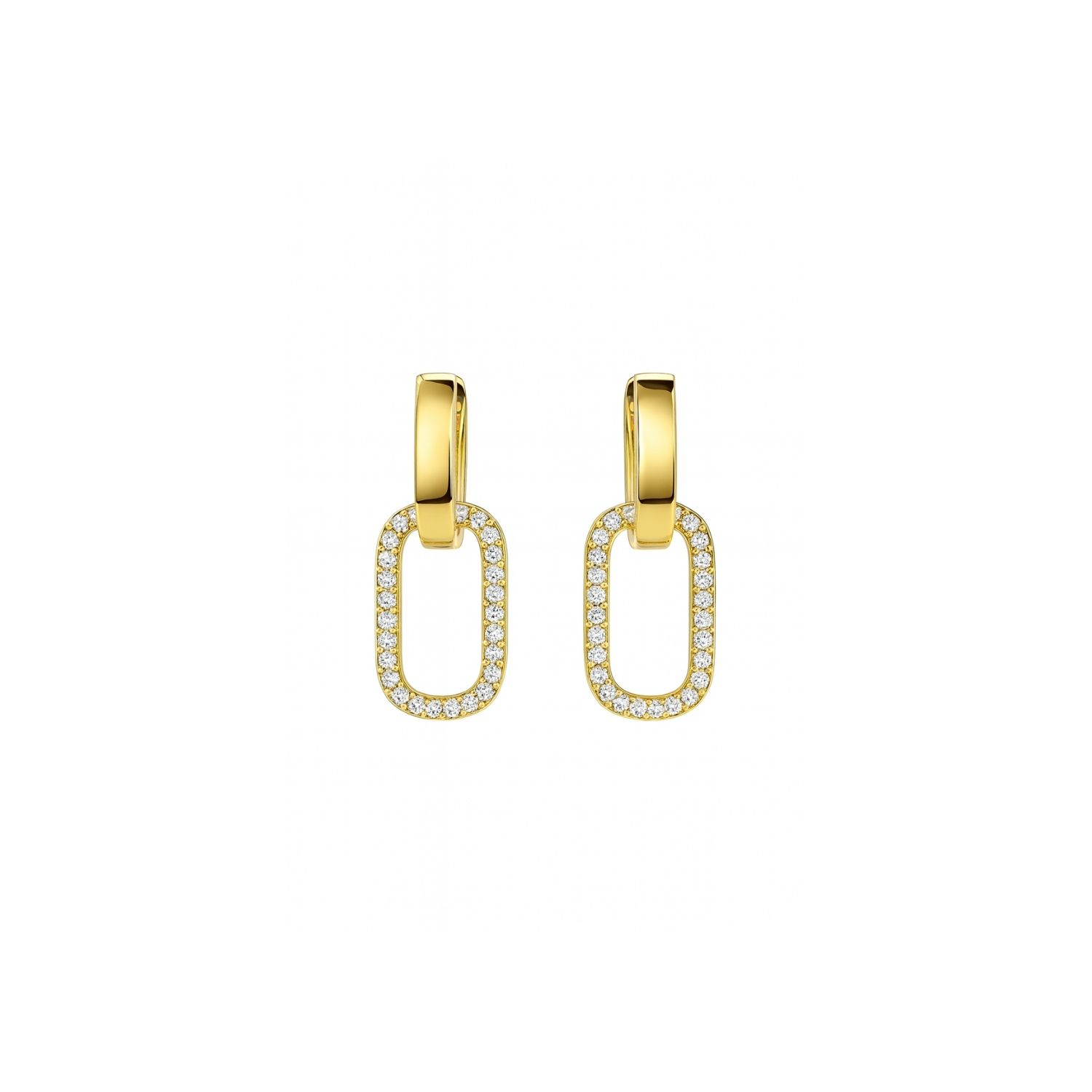 Aros de Oro 18kt con Diamantes 38 Puntos Totales Corte Brillante SI/H - By Danielle Costantini 1