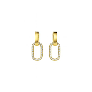 Aros de Oro 18kt con Diamantes 38 Puntos Totales Corte Brillante SI/H - By Danielle Costantini