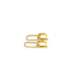 Aros de Oro 18kt con Diamantes 38 Puntos Totales Corte Brillante SI/H - By Danielle Costantini
